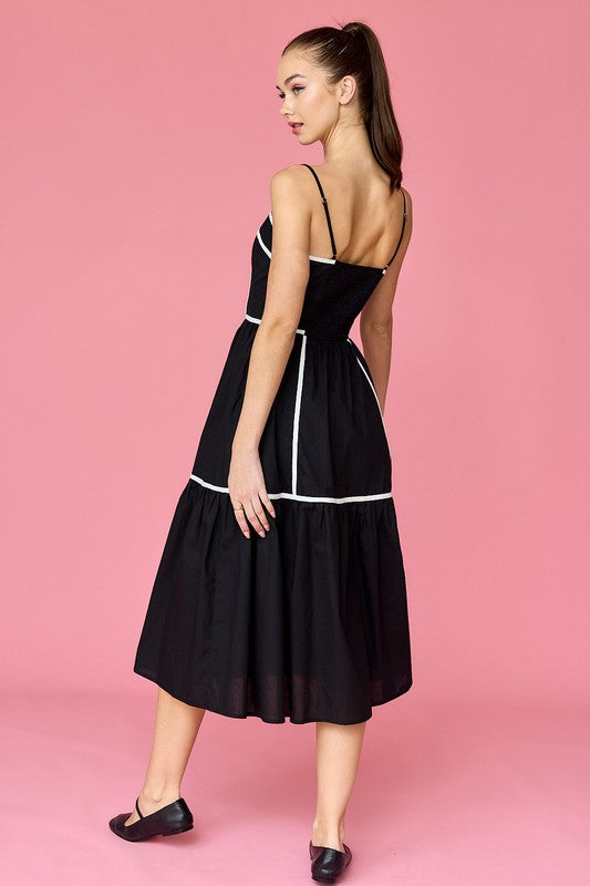 Grace Contrasting Binding Midi Dress-Dress-Papermoon-Urbanheer