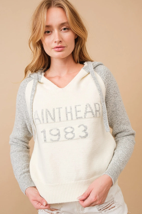 Colorblock Hooded Graphic Saint Heart Sweater-Sweater-Blue B-LIGHT GREY-S/M-Urbanheer