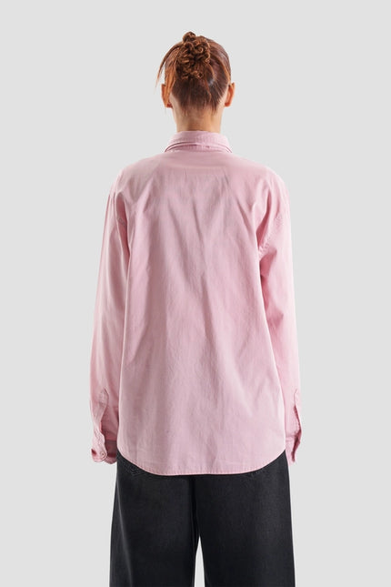 Kash Set Oversized Shirt and Tie with Tattoo Print in Pink