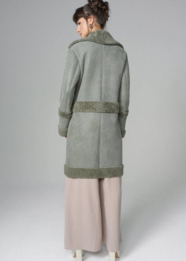 2in1 Mint Shearling Fur Overcoat-3