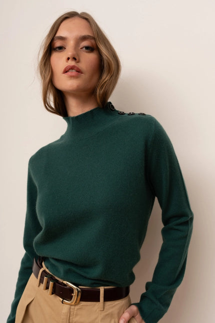 Odette Sweater Green-Sweater-Bel Cashmere-Urbanheer