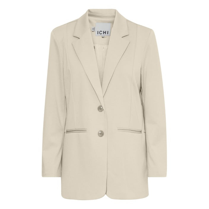 Ichi Women Blazer-Clothing Blazer-Ichi-beige-XS-Urbanheer