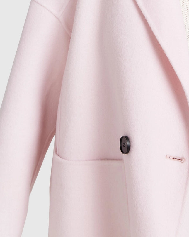 Publisher Double-Breasted Wool Blend Coat - Pale Pink-COAT-Belle & Bloom-Urbanheer