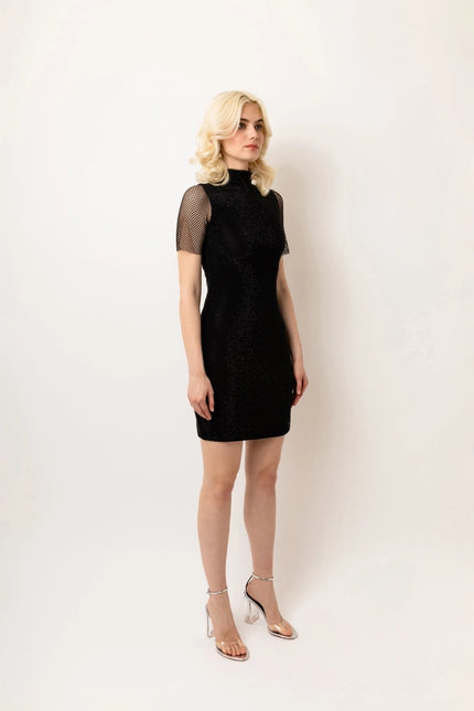 Malin Sequin High Neck Body Con Mini Dress-Dress-Amy Lynn-Urbanheer