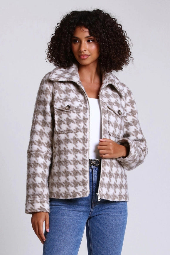 Printed Zip-Front Jacket-Jacket-Avec Les Filles-S-Urbanheer