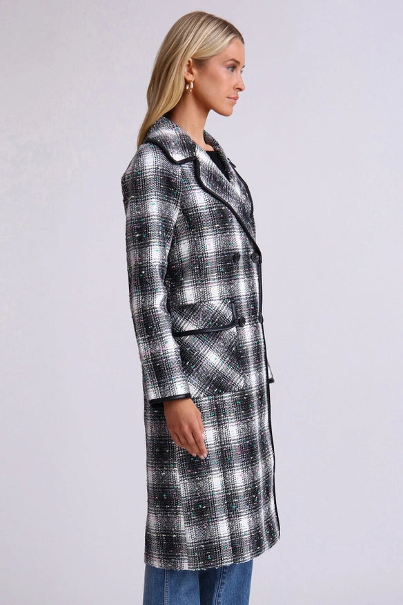 Plaid Tweed Double-Breasted Coat-COAT-Avec Les Filles-Urbanheer