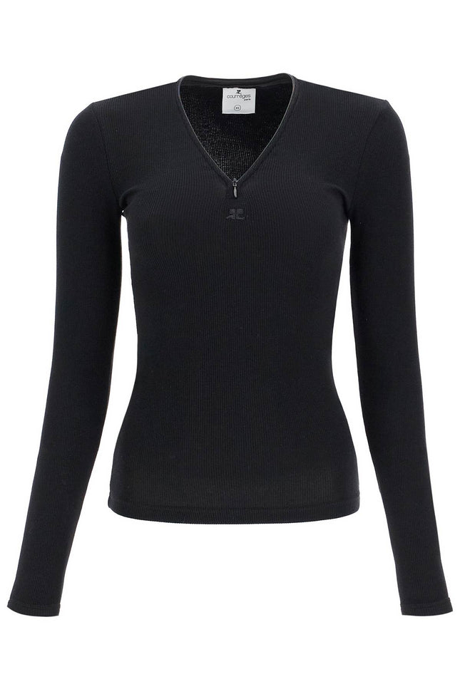 Courreges fitted long-sleeve top