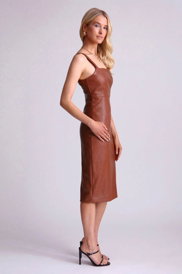 Faux-Ever Leather™ Sheath Dress-Dress-Avec Les Filles-Urbanheer