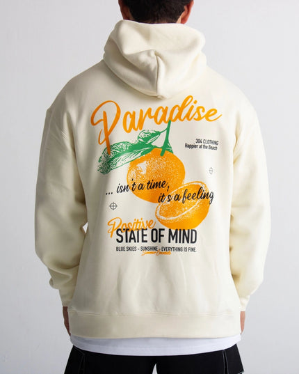 304 Mens Paradise Hoodie Ecru-304 Clothing-Urbanheer