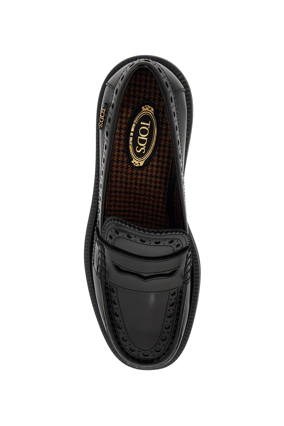 Tod'S leather brogue loafers - Black