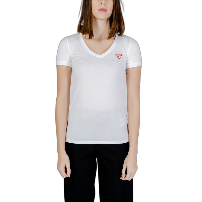 Guess Women T-Shirt-Clothing T-shirts-Guess-white-XS-Urbanheer