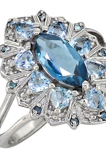 London Blue Topaz 925 Sterling Silver Ring Jewelry-Ring-Tiramisu-Urbanheer