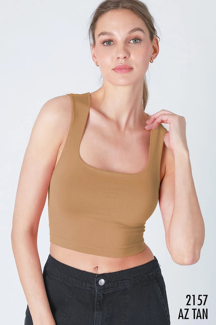 Clean Line Square Neck Top-TOP-NIKIBIKI-Dusty Olive-Urbanheer