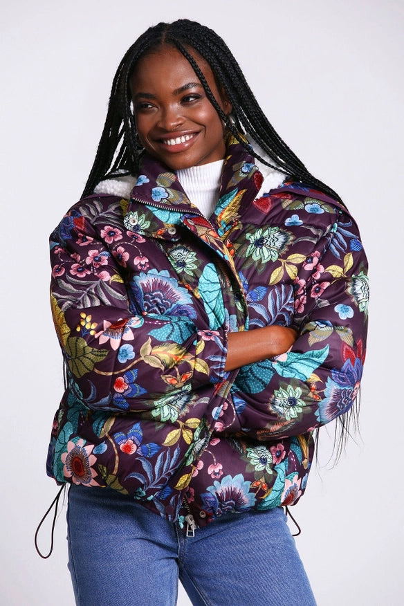 Printed Thermal Puff™ Hooded Puffer Jacket-Jacket-Avec Les Filles-Urbanheer