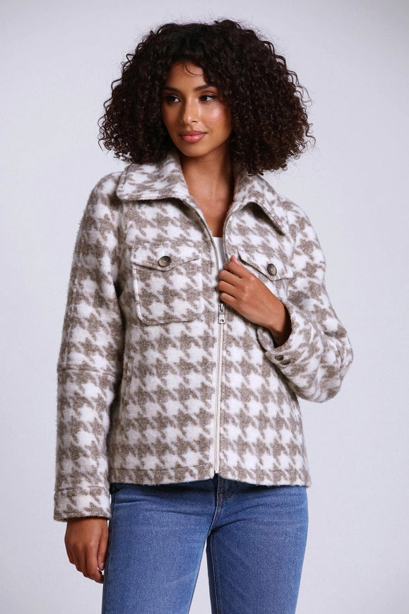 Printed Zip-Front Jacket-Jacket-Avec Les Filles-Urbanheer