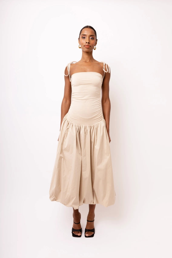 Alexa Beige Puffball Dress-Dress-Amy Lynn-M-Urbanheer