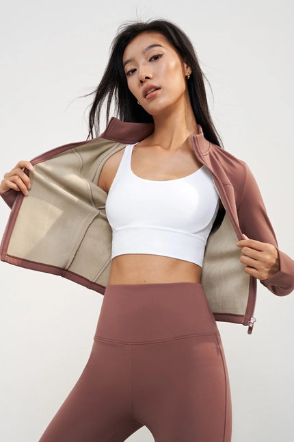 Mellow Extra-Warm Fleece Crop Active Yoga Jacket Smoke Topaz-JACKET-91thelabel-S-Urbanheer