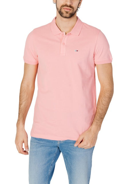 Tommy Hilfiger Jeans Men Polo-Clothing Polo-Tommy Hilfiger Jeans-pink-S-Urbanheer