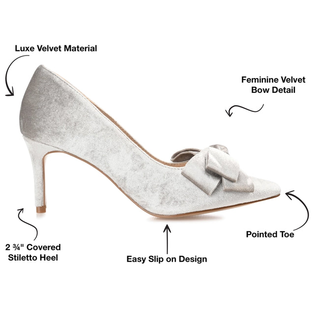 Journee Collection Women's Crystol Pump Grey-Shoes Pumps-Journee Collection-Urbanheer