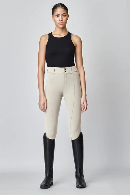 High-Rise Compression Breeches Tan-Breeches-Yagya-Urbanheer