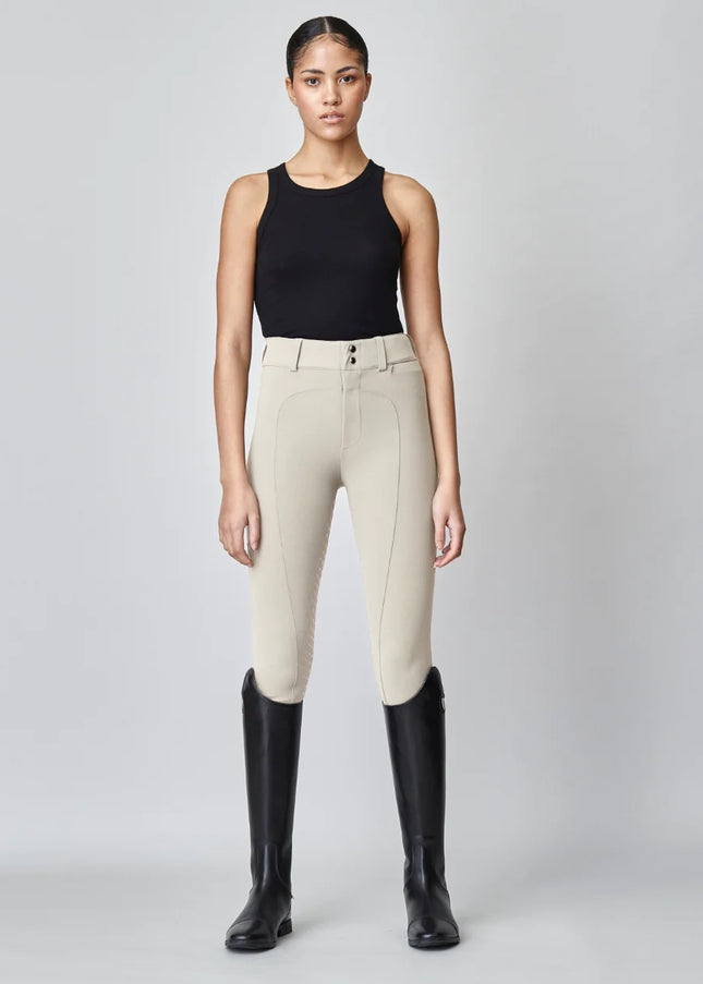 High-Rise Compression Breeches Tan-Breeches-Yagya-Urbanheer