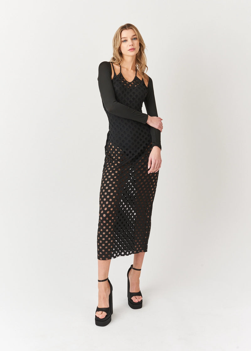 Simone Long Sleeve Halter Neck Maxi Dress-Clothing - Women-Amy Lynn-Urbanheer