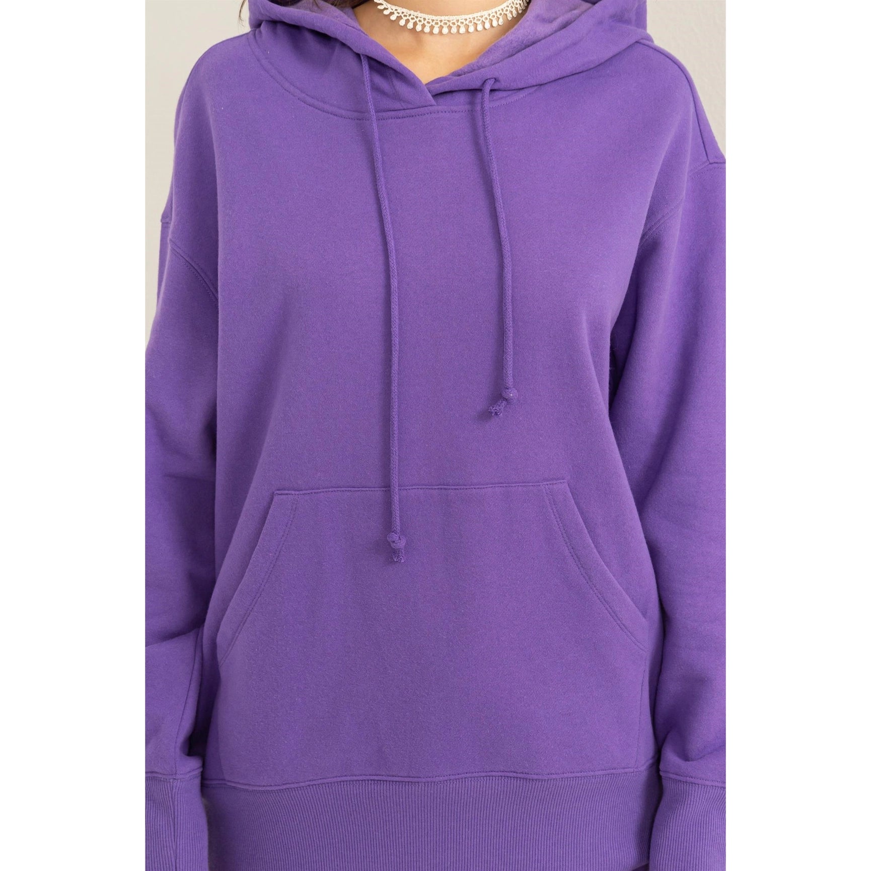 Weekend Chiller Drop Shoulder Oversized Hoodie - Wisteria-Clothing - Women-HYFVE-Urbanheer