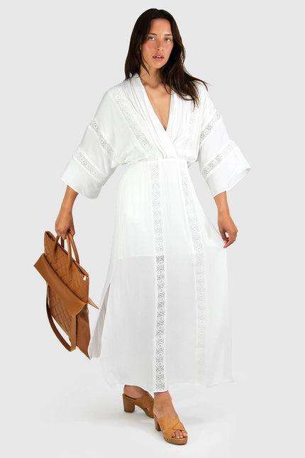 Hideaway Maxi Dress - White-Dress-belle & bloom-Urbanheer