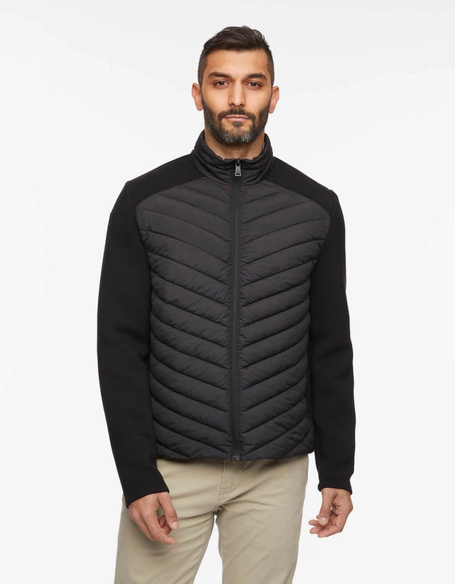 Bernardo Mens Neoprene Puffer Combo Jacket-Jacket-Bernardo-S-Urbanheer