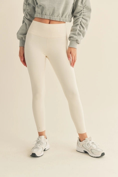 Cream Aligned Performance High-Rise Leggings-Leggings-Kimberly C-Urbanheer