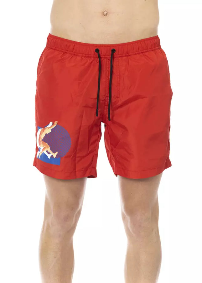 Bikkembergs Red Polyester Mens Swim Short