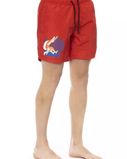 Bikkembergs Red Polyester Mens Swim Short