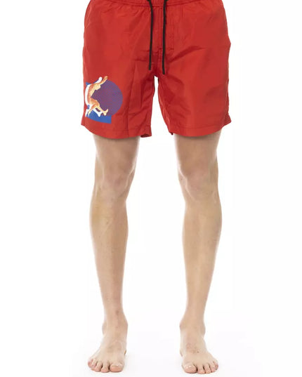 Bikkembergs Red Polyester Mens Swim Short