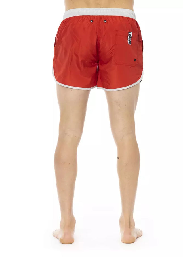 Bikkembergs Red Polyester Men Swim Short