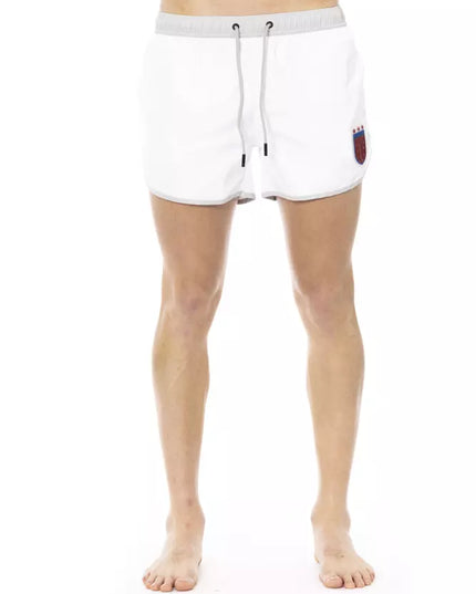 Bikkembergs White Polyester Men Swim Short