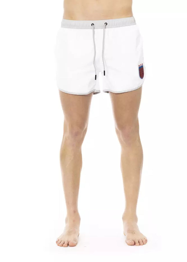 Bikkembergs White Polyester Men Swim Short