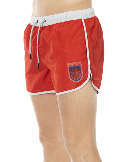 Bikkembergs Red Polyester Men Swim Shorts