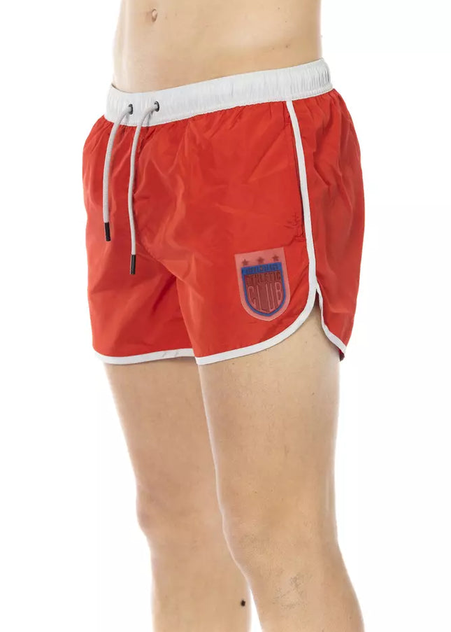 Bikkembergs Red Polyester Men Swim Short