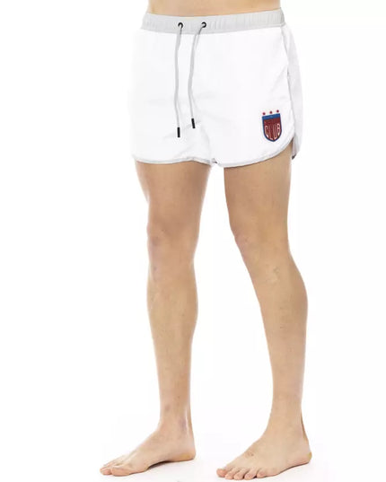 Bikkembergs White Polyester Men Swim Short