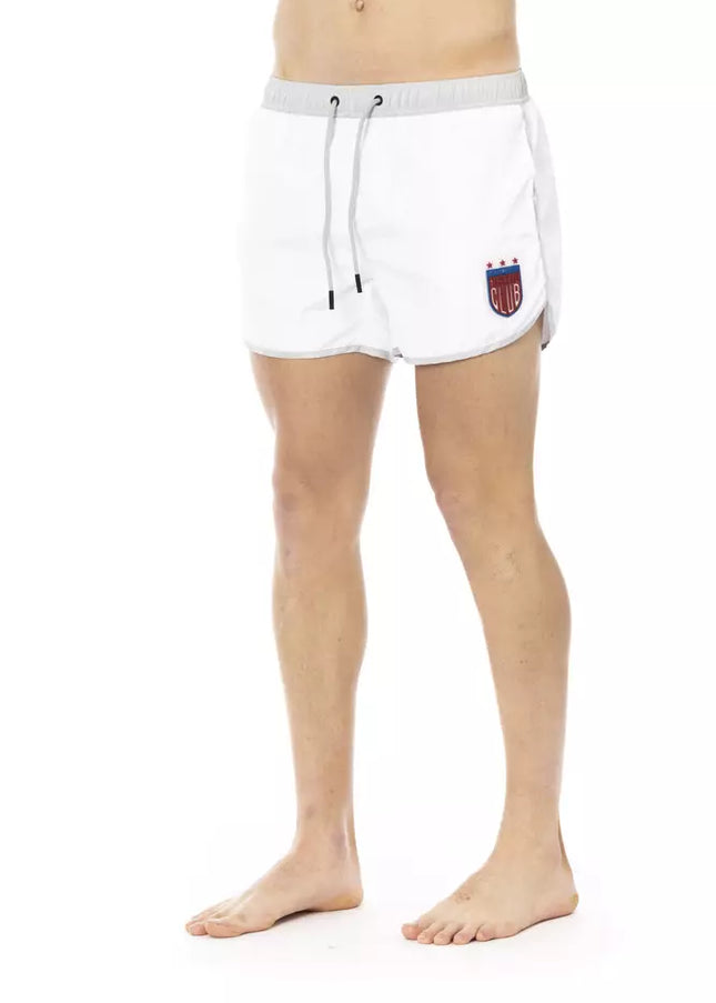 Bikkembergs White Polyester Men Swim Short