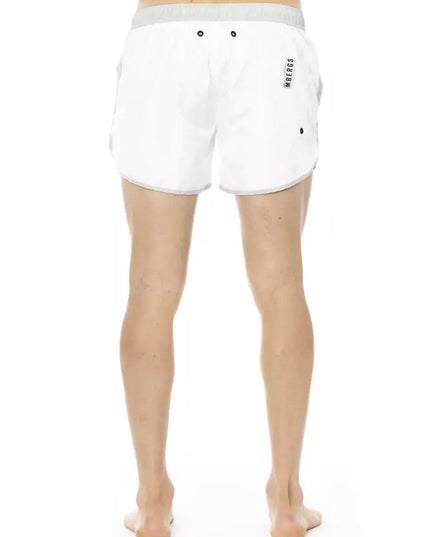 Bikkembergs White Polyester Men Swim Short