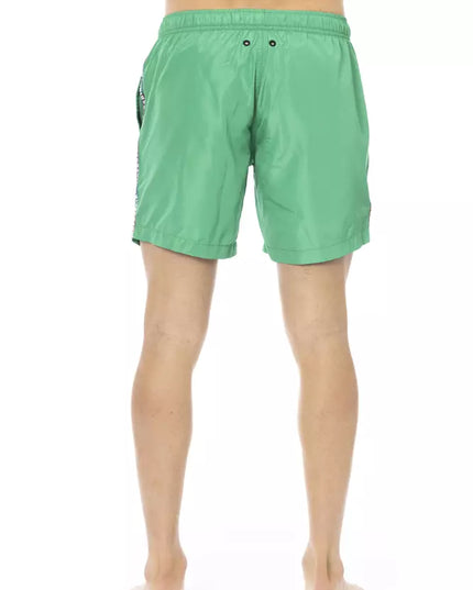 Bikkembergs Green Polyester Men Swim Short