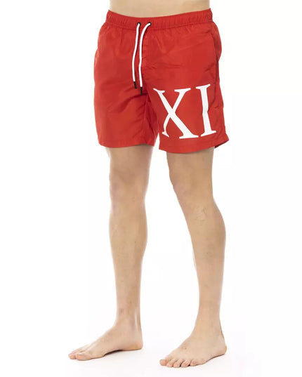 Bikkembergs Red Polyester Men Swim Short