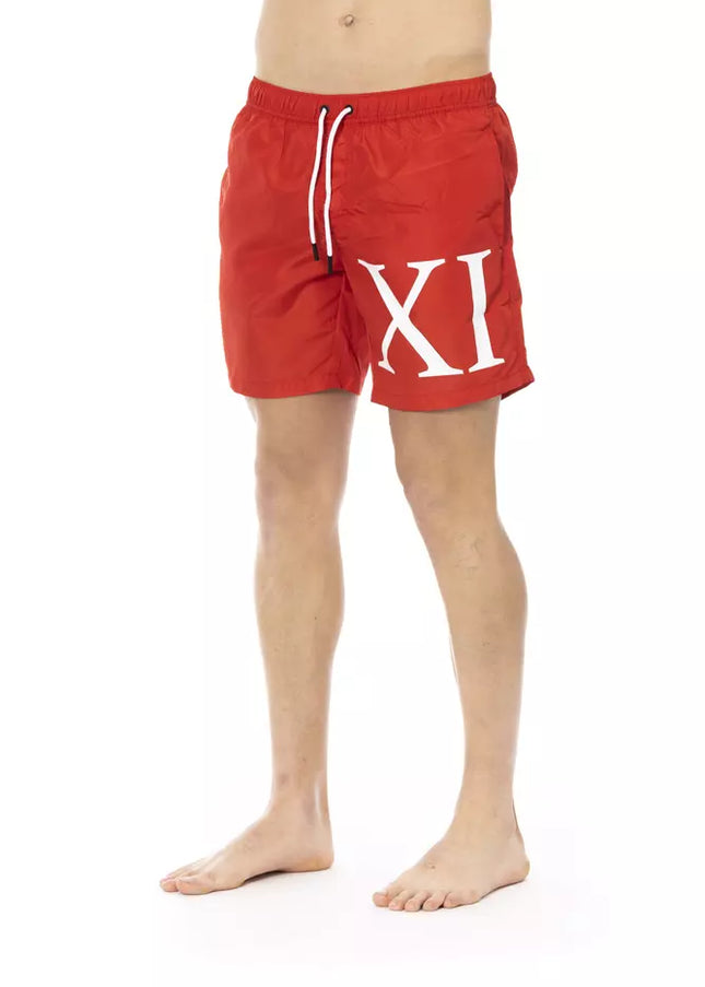 Bikkembergs Red Polyester Men Swim Short