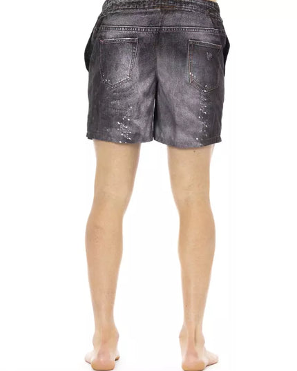 Just Cavalli Black Polyester Men Swim Short