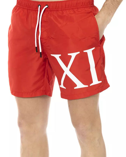 Bikkembergs Red Polyester Men Swim Short