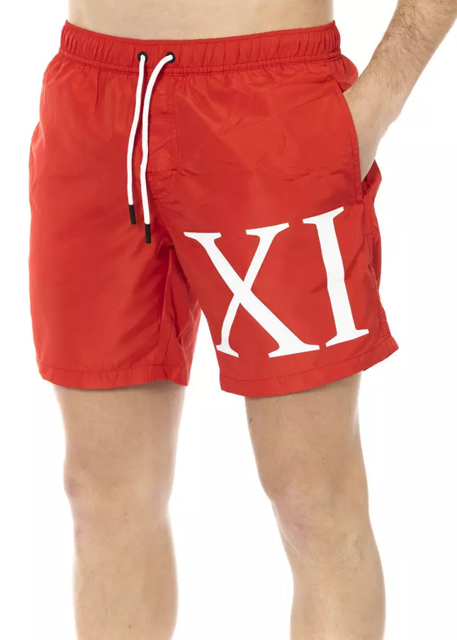 Bikkembergs Red Polyester Men Swim Short