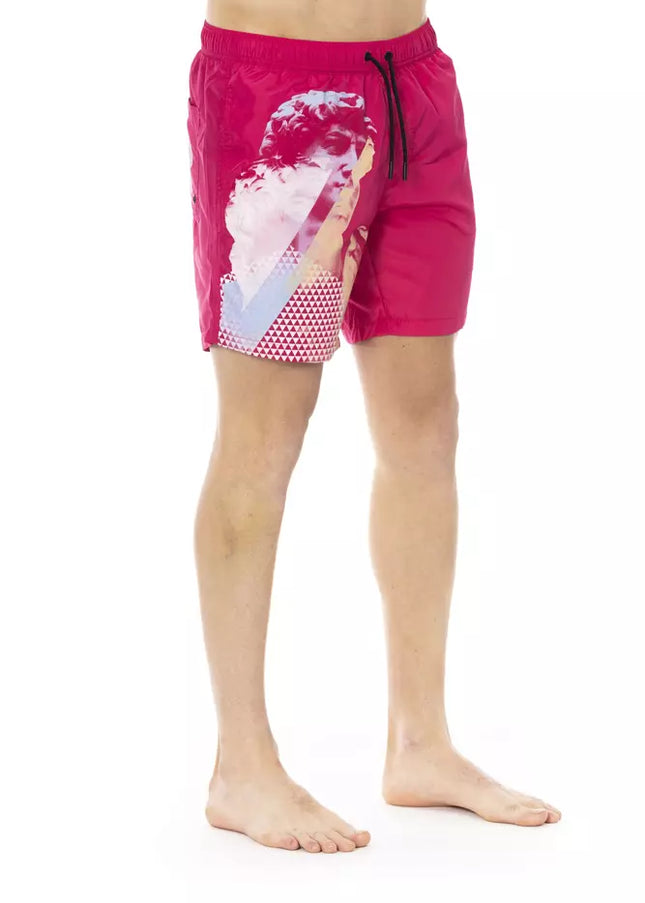 Bikkembergs Fuchsia Polyester Men Swim Short