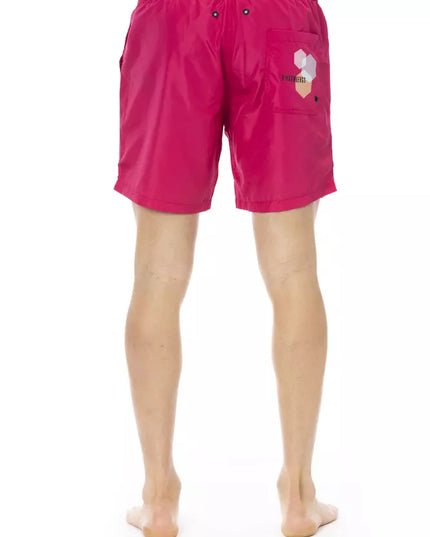 Bikkembergs Fuchsia Polyester Men Swim Short