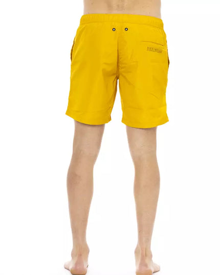 Bikkembergs Yellow Polyester Men Swim Shorts